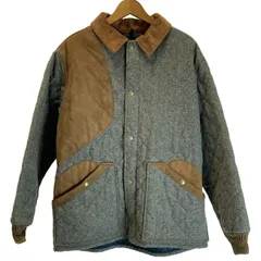 【中古】　WOOL RICH　ウールジャケット　キルティングジャケット　混色　切替　フルボタン　USA製　アメカジ　古着　/0157のサムネイル