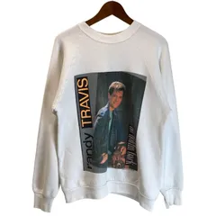 【中古】　FRUIT OF THE LOOM　スウェット　90svintage　90年代　OLD　(c)THE HATCHER CORP.1990　長袖　トレーナー　クルーネック　裏起毛　ランディ・トラヴィス　プリント　USA製　古着　/1591