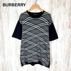 BURBERRY BLACK LABEL バーバリーブラックレーベル ホース ロゴ刺繍 ノバチェック 総柄 Tシャツ メンズ 半袖 トップス