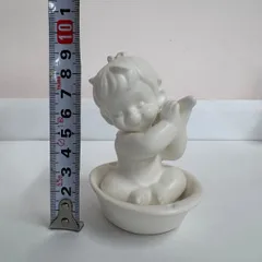 体を洗う天使 SENSHUKAI SKIP フィギュリン 陶器 置物 昭和レトロのサムネイル