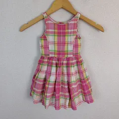 POLO RALPH LAUREN ポロ ラルフローレン ワンピース チェック柄 ピンク 2/2T 子供服レディース 古着 レトロ クラシック