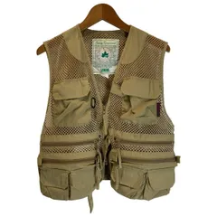 【中古】　LOGOS　フィッシングベスト　レイヤード　メッシュ　フロントポケット　アウトドア　古着　/1151のサムネイル