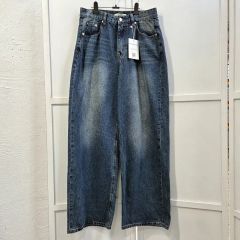 新品】INDIMARK インディマーク ワイドデニムパンツ L 定価1.3万 
