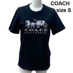 COACH 恐竜プリント 半袖Tシャツ XS ブラックフリル - メルカリ