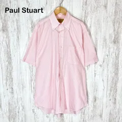 Paul Stuart ポールスチュアート ギンガムチェック 総柄 半袖 シャツ パステルピンク メンズ トップスのサムネイル