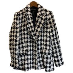 美品◇ZARA◇ツイードチェックロングジャケットコート◇Sサイズ◇ザラ 