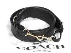 ■新品同様■ COACH コーチ シグネチャー レザー バッグ用 ショルダーストラップ 斜め掛け ブラウン系×ブラック系 BS4991