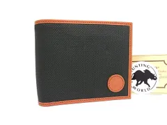■新品同様■ HUNTING WORLD ハンティングワールド ナイロン×レザー 二つ折り 財布 ウォレット 札入れ 小銭入れ カーキ系 FX4745のサムネイル