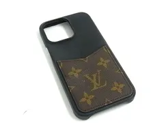 LOUIS VUITTON ルイヴィトン M82888 モノグラム バンパー iPhone15Pro Max 対応 アイフォンケース ブラウン系×ブラック系 BQ4276