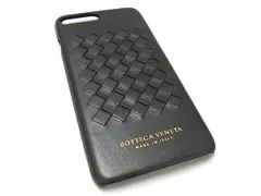 ■美品■BOTTEGA VENETA ボッテガヴェネタ イントレチャート レザー iPhone7plus/8plus対応 アイフォンケース ダークグレー系 BQ4281のサムネイル