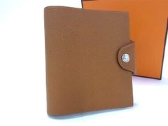 未使用⭐】HERMES エルメス ユリスミニ トゴ 手帳 メモ帳 パープル