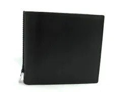 ■新品同様■ GUCCI グッチ 034 3731 1082 レザー 二つ折り 財布 ウォレット 札入れ 小銭入れ カード入れ ブラック系 FX5849