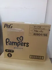 ★リユースのサカイ横浜南店★ P&G パンパースさらさらケア　テープS74枚×4   管理0512-02のサムネイル