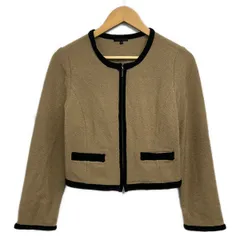 TO BE CHIC(トゥービーシック) ジャケット サイズ40 M レディース美品  - ライトブラウン×黒 長袖/ベロア/ラメ/春のサムネイル