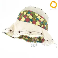 #ah shoko clothing etc. 帽子 ベージュ マルチ ドット 水玉 ハット ハンドメイド レディース [990497] k01