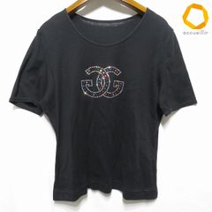 ストーン装飾 Vネック 長袖Tシャツ 黒 - メルカリ