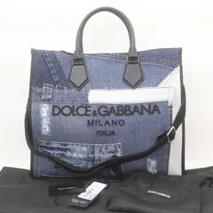 ITAH4QBM0NLE 未使用 DOLCE＆GABBANA デニム トートバッグ 2WAY ショルダーバッグ ハンドバッグ インディゴ BM2271 AO998のサムネイル