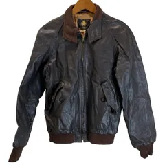 【中古】　Golden Bear　レザージャケット　60s vintage　60年代　OLD　ブルゾン　革ジャン　無地　フルジップ　USA製　古着　/5655