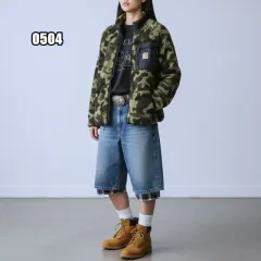 S カーハート WIP ヴィンテージ カモフラ フリース ジャケットのサムネイル