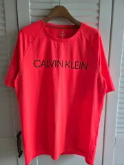 Calvin Klein カルバン・クライン 蛍光 オレンジ 半袖 Tシャツ
