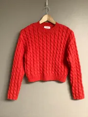 ザラキッズ ZARA レッド ケーブル編み ニット 11-12歳 (150サイズ)