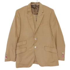 Paul Smith ポール・スミス テーラードジャケット キャメル 100％ ノッチドラペル ２ボタン アウター ブラウン L メンズ 【中古】