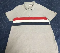 (ヴィンテージ) Tommy Hilfiger トミーヒルフィガー デニム ウィメンズ 半袖 カラーTシャツ グレー (L)