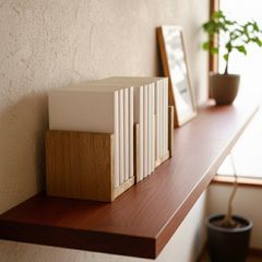 飛騨産業 HIDA 木製ボックス 無垢材 卓上収納 収納箱 本立て 1点 (1