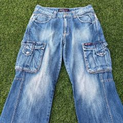 リリック Lyric ダメージ加工 デニム カーゴパンツ 立体裁断 M - メルカリ