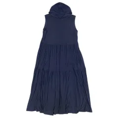 83L23 TOKUKO 1er VOL トクコプルミエヴォル ノースリーブロングワンピース フレアワンピース フーディー ストレッチ素材 9サイズ ネイビー レディースu02tのサムネイル