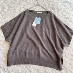 グローバルワーク　スッキレイ　サラサラ　ドルマン　ニット　半袖　新品　グレー　M