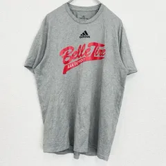 adidas　アディダス　半袖プリントTシャツ　Belle Tire AAA Detroit　グレー　Lサイズ　古着【値引き交渉OK！】