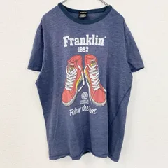 イタリア製　FRANKLIN MARSHALL　半袖プリントTシャツ　スニーカー　靴　ヴィンテージ　2XLサイズ　古着【値引き交渉OK！】のサムネイル