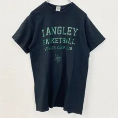 GILDAN　ギルダン　半袖スポーツプリントTシャツ　バスケ　クルーネック　レトロ　黒　ブラック　Mサイズ　古着【値引き交渉OK！】
