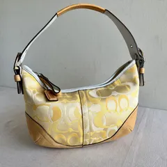 Coach Vintage Yellow Optic Mini Soho Hobo Shoulder Bag Y2K