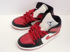 ★6738☆NIKE ナイキ WMNS AIR JORDAN 1 MID BRED TOE ウィメンズ エア ジョーダン 1 ミッド BQ6472-079 スニーカー　23㎝