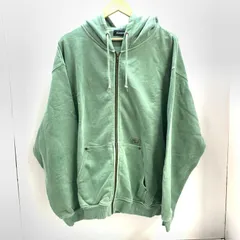 【中古】X-LARGE ピグメントダイ ジップパーカー XL グリーン エクストララージ[92]