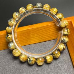 10A太陽タイチンルチル9.5mmブレスレット 透明度、金針最強 大特価