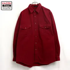 90s vintage Eddie Bauer 無地 長袖シャツ メンズ 表記Lサイズ
