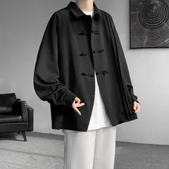 新品 カジュアルシャツ メンズ シャツ トップス チャイナシャツ 長袖シャツ ワイシャツ おしゃれ カジュアル 秋物 春服 大人 普段着 演出服 演奏会 舞台着 太極拳服 唐装 春秋 漢服 中華服 中華風 #wjnyg