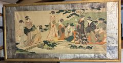 佳品】小川大鳳作 十二ヶ月花鳥図 掛軸 十二条揃 桐箪笥付 日本画