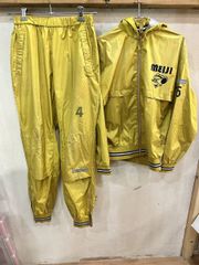 Champion イエロー セットアップ　ヴィンテージ 明治大学×チャンピオン champion 90's vintage！ ナイロンシェル