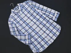 simplicite シンプリシテェ plus プリュス チェック 7分袖 シャツ size38/青 ■◇ メンズのサムネイル