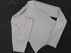 w closet ダブルクローゼット バックオープン ボーダー カットソー sizeF/白ｘ黒 ■◇ レディースのサムネイル