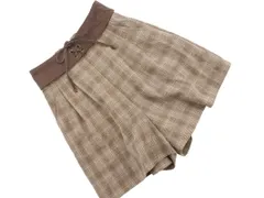 MAJESTIC LEGON マジェスティックレゴン グレンチェック キュロット パンツ sizeM/茶 ■◇ レディースのサムネイル