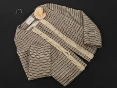 Couture brooch クチュールブローチ フリル コサージュ付き ノーカラー ジャケット size38/黒ｘベージュ ■◇ レディースのサムネイル