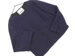 ef-de エフデ ツイード ノーカラー ジャケット size11/紺 ■◇ レディースのサムネイル