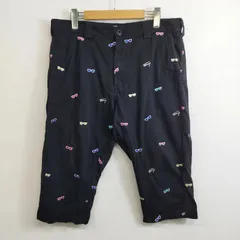 TOMMY トミー クロップドパンツ 総柄 刺繍 サングラス柄 アメカジ プレッピー マリン ストリート ネイビー メンズ サイズ L E149のサムネイル
