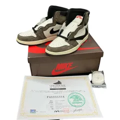 SG00001 NIKE ナイキ スニーカー Travis Scott×Air Jordan 1 High OG TS SP CD-4487-100  25.5cm DARK MOCHA メンズ