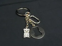 ■極美品■ FURLA フルラ ベア キーホルダー キーリング バッグチャーム メンズ レディース ゴールド系 DN0304のサムネイル